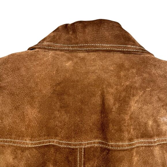 Vintage Wilsons Leather M. Julian Leather Jacket Size XL Brown Roughout Long - Picture 10 of 14